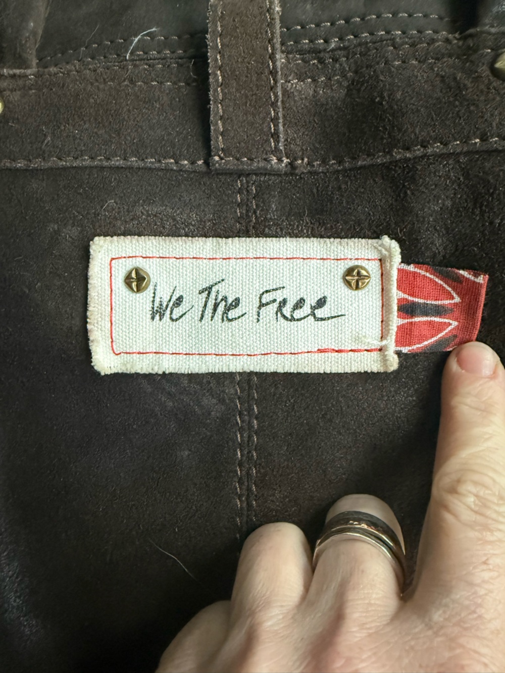 WE THE FREE FREE PEOPLE PARIS CONVERTIBLE LEATHER BACKPACK — SUEDE COLORBLOCK - Picture 8 of 8
